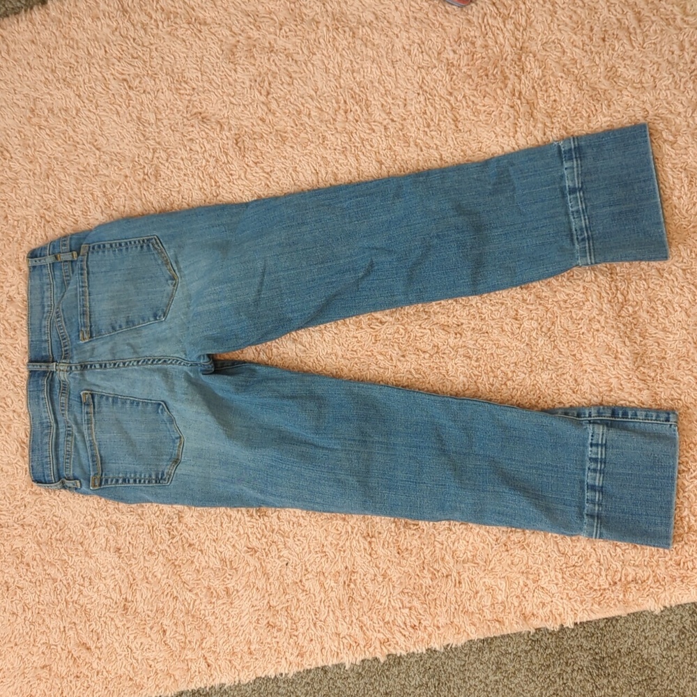 Calvin Rucker Blue Mid Rise Cropped Denim Jeans 2 - Picture 6 of 7